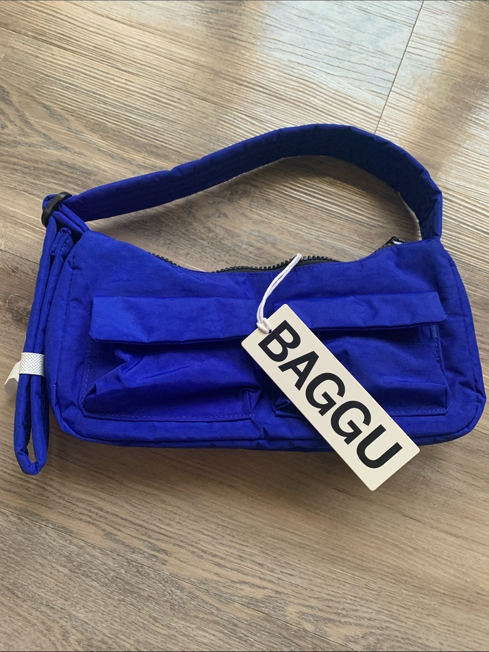 BAGGU Lapis Blue Cargo Shoulder Bag